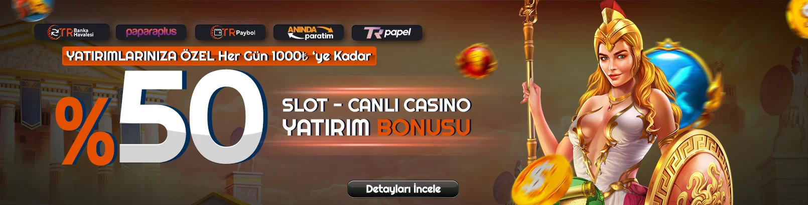 %50 Slot Yatırım Bonusu